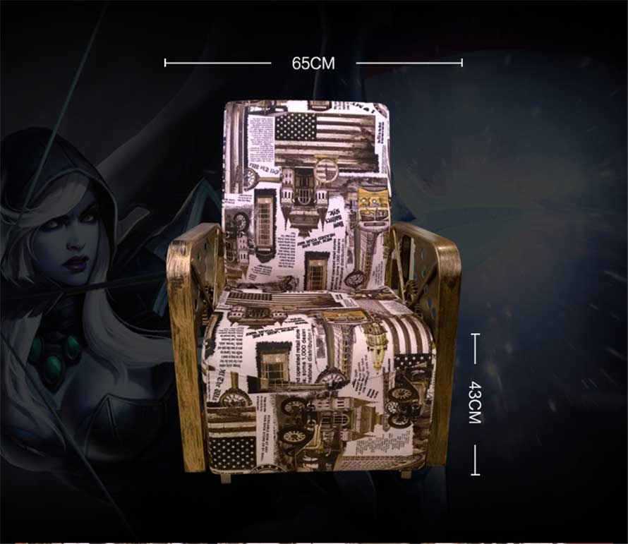 夢(mèng)達(dá)歐式布藝網(wǎng)吧沙發(fā)產(chǎn)品尺寸示意圖