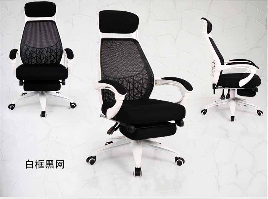 夢達(dá)白框黑網(wǎng)黑白色網(wǎng)吧電競椅