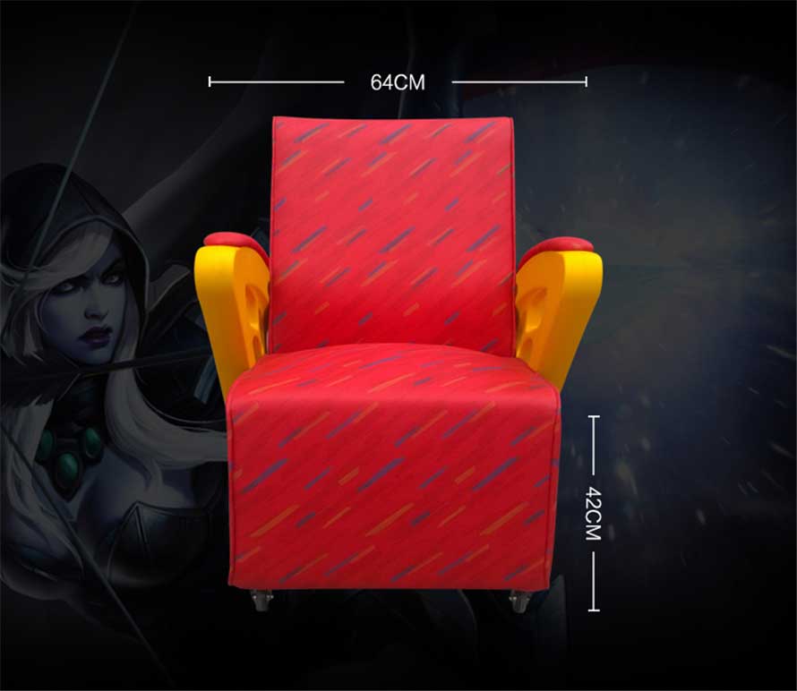 夢達(dá)單人布藝沙發(fā)尺寸示意圖