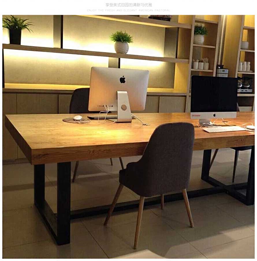 夢達新款鐵藝實木網(wǎng)吧桌裝修效果圖