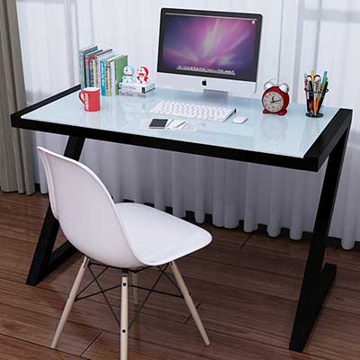 鋼化玻璃網(wǎng)吧電腦桌_型號(hào)US026