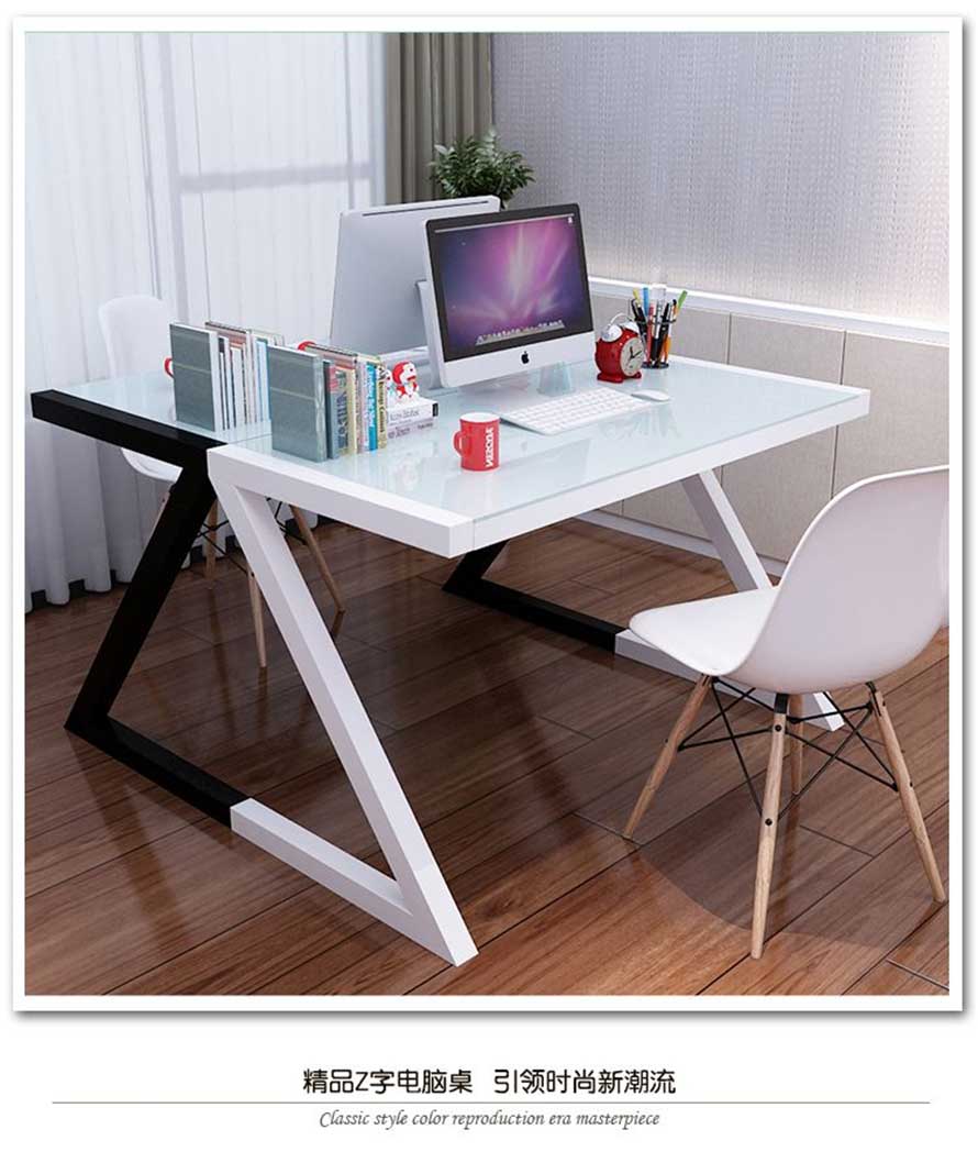 夢(mèng)達(dá)創(chuàng)意鋼化玻璃網(wǎng)吧電腦桌裝修效果圖