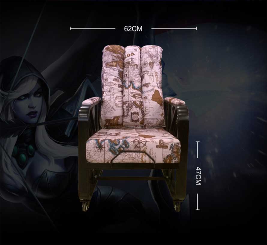 夢達(dá)鋼架網(wǎng)吧沙發(fā)椅尺寸示意圖