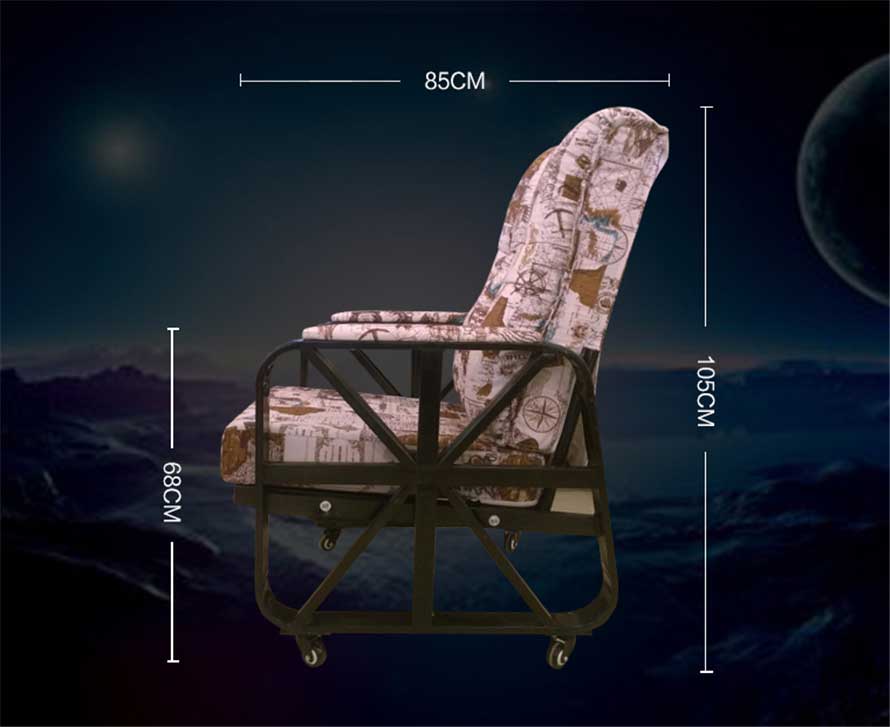 夢達(dá)鋼架網(wǎng)吧沙發(fā)椅尺寸示意圖