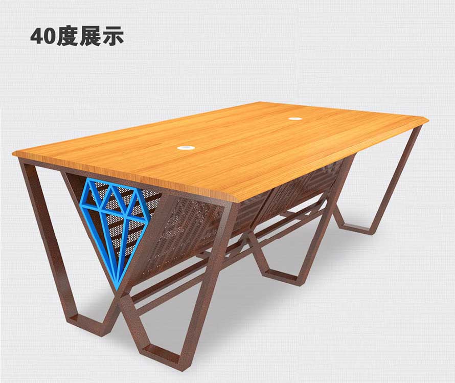 夢達新款網(wǎng)吧桌設計圖40度展示