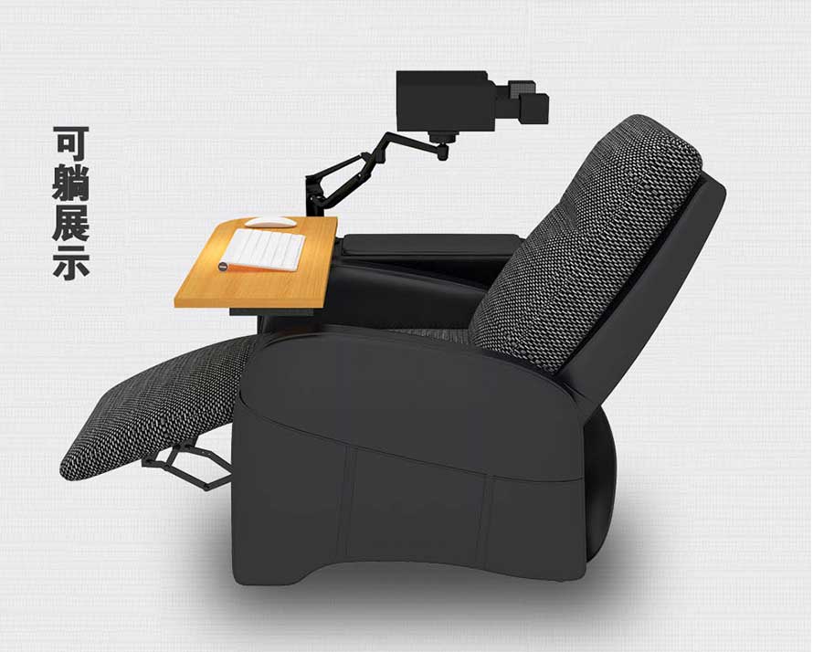 夢達網(wǎng)吧一體沙發(fā)椅后躺功能展示