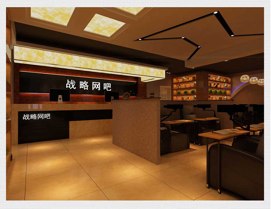 夢達網(wǎng)吧一體沙發(fā)椅裝修效果圖