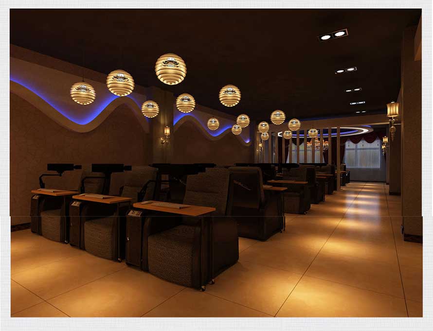 夢達網(wǎng)吧一體沙發(fā)椅裝修效果圖