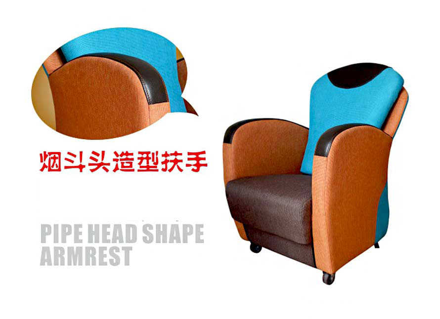 夢(mèng)達(dá)特價(jià)網(wǎng)吧沙發(fā)煙斗頭造型扶手