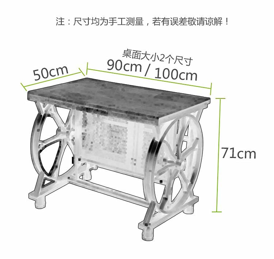 夢達(dá)實木網(wǎng)吧桌尺寸示意圖