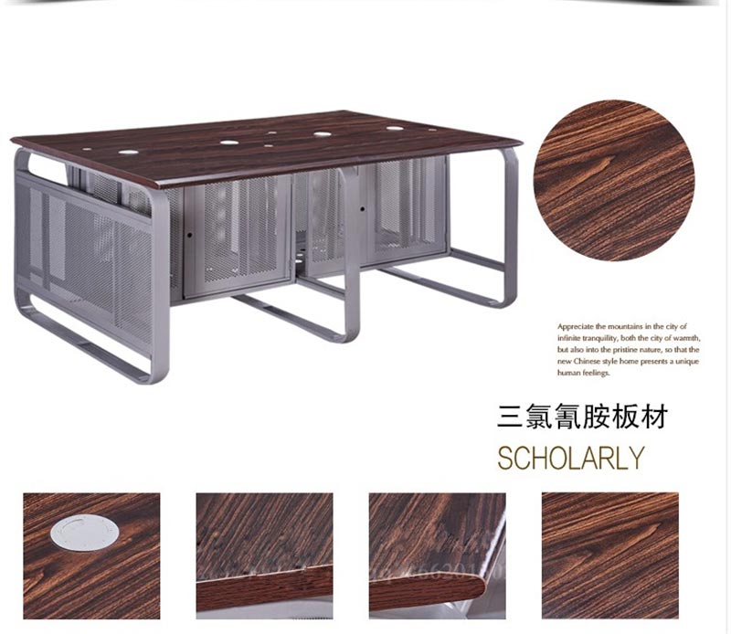 夢達(dá)木質(zhì)網(wǎng)吧桌選用三氯氰胺板材桌面