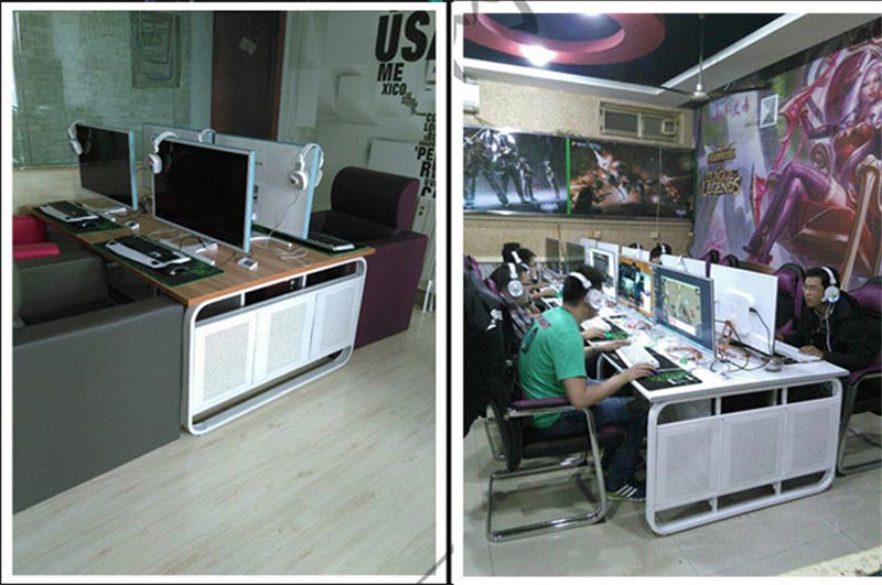 夢達(dá)木質(zhì)網(wǎng)吧桌裝修效果圖