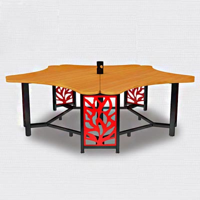 網(wǎng)吧臺(tái)式電腦桌_型號(hào)TB037