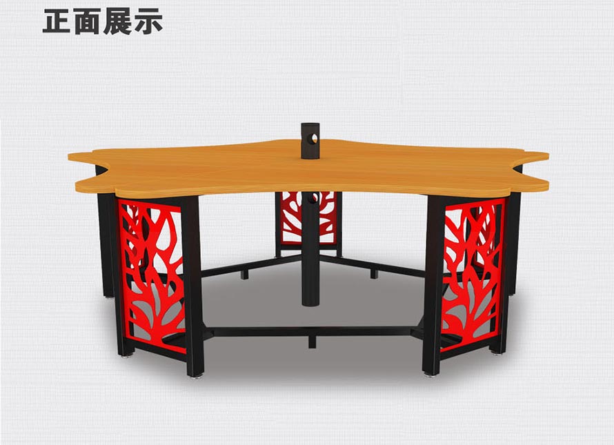 夢達網(wǎng)吧臺式電腦桌正面圖片