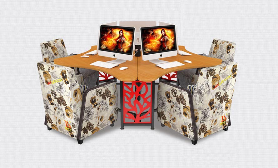 夢達網(wǎng)吧臺式電腦桌裝修效果圖