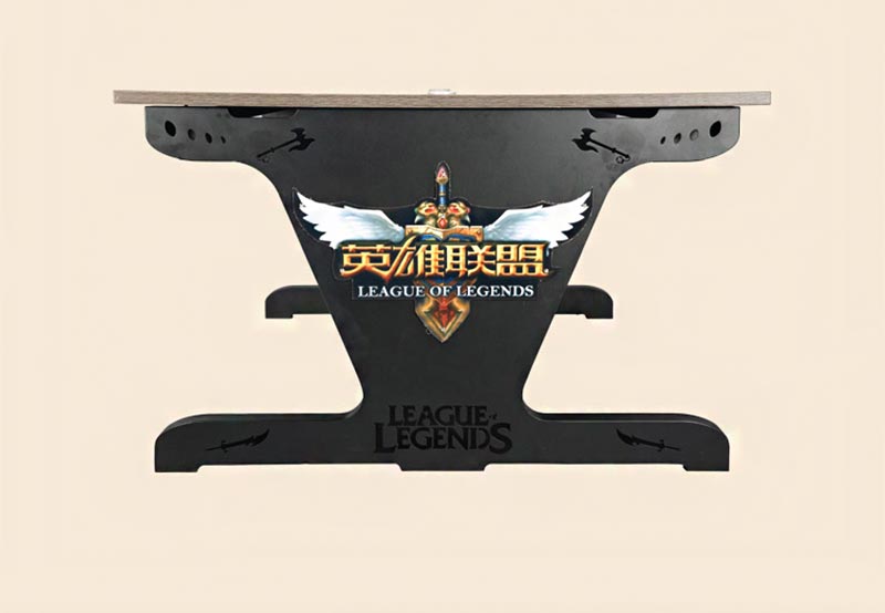 夢達防盜網吧桌英雄聯盟游戲元素設計