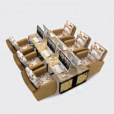 大理石網(wǎng)吧桌_型號TB003