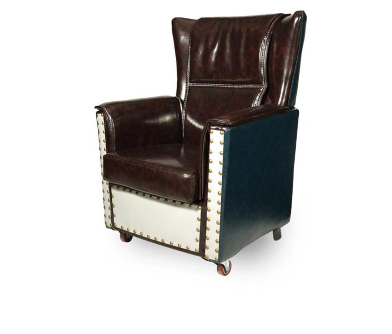 夢達深棕色歐式單人網(wǎng)吧沙發(fā)椅設計效果圖