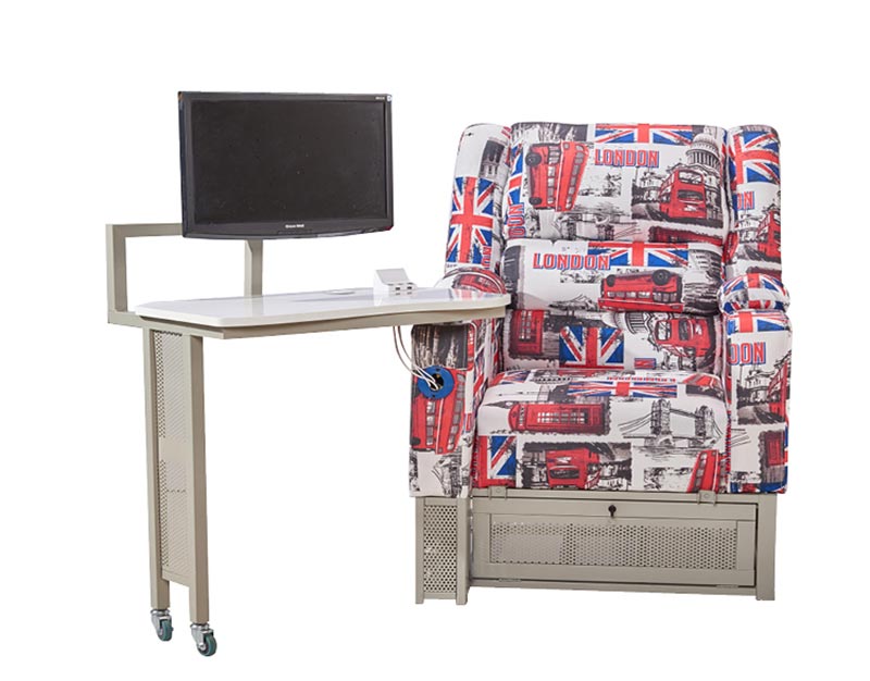 夢達平麻面料網(wǎng)吧桌椅一體沙發(fā)設(shè)計效果圖