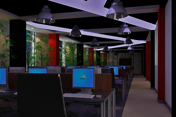 網(wǎng)吧桌椅裝修實拍圖