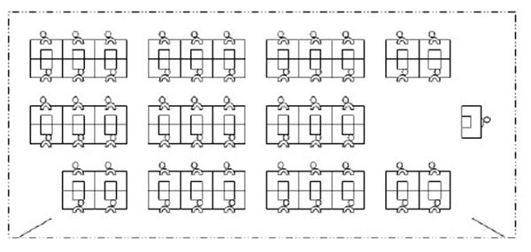 網(wǎng)吧桌椅擺放圖
