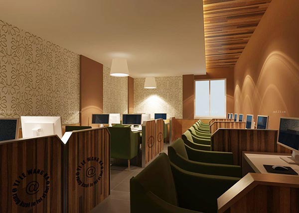 網(wǎng)吧桌椅裝修效果圖