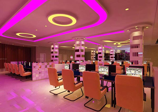 網(wǎng)吧桌椅裝修效果圖