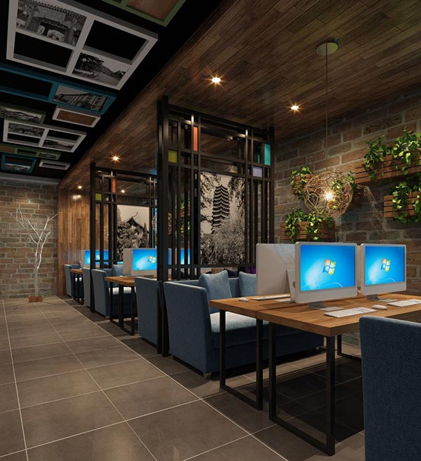 網(wǎng)吧沙發(fā)椅裝修效果圖