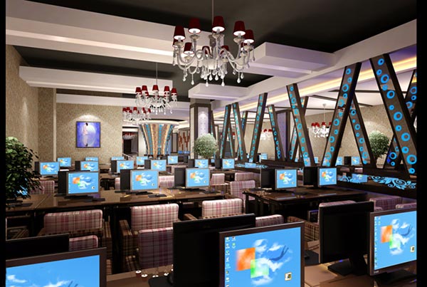 網(wǎng)吧沙發(fā)椅裝修效果圖