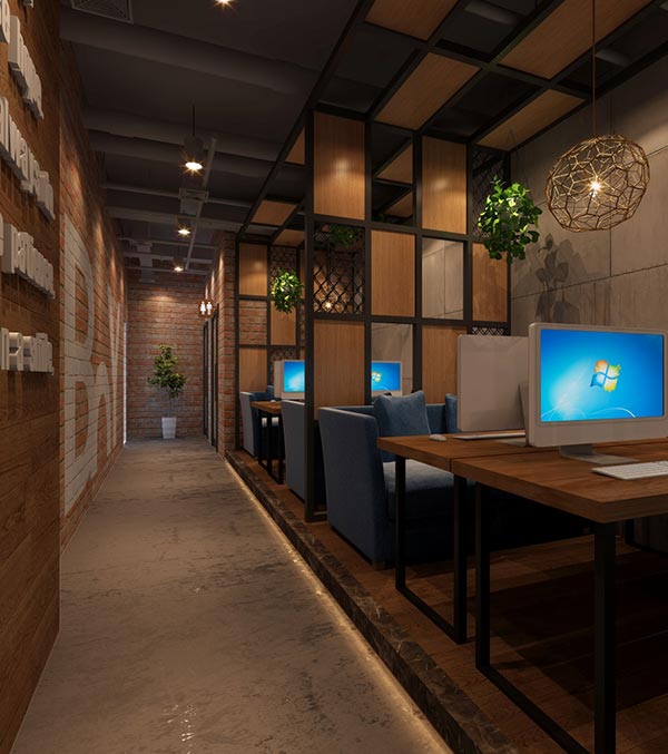 網(wǎng)吧桌椅裝修效果圖