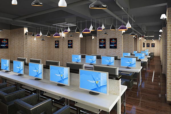 網(wǎng)吧桌椅裝修效果圖