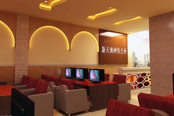 網(wǎng)吧桌椅裝修效果圖