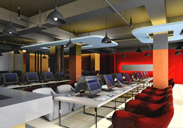 網(wǎng)吧桌椅裝修實(shí)景圖