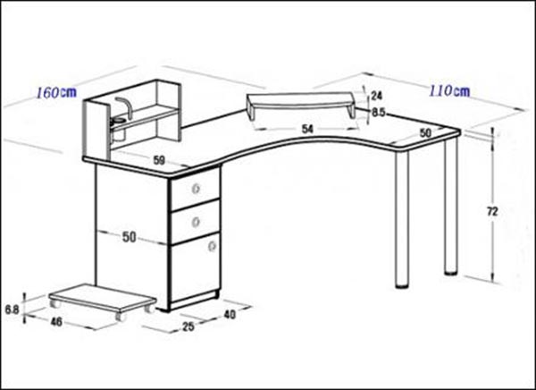 網(wǎng)吧桌椅尺寸示意圖