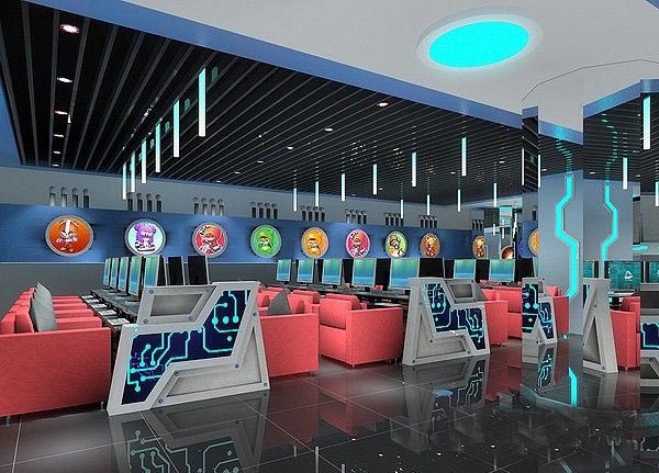 網(wǎng)吧桌椅裝修效果圖