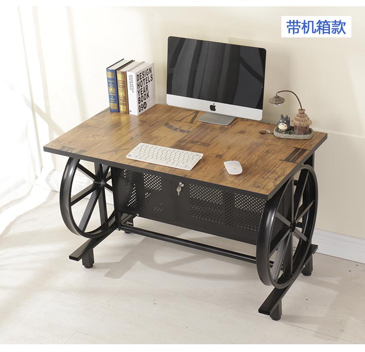 夢達帶機箱網(wǎng)吧單人電腦桌實拍圖