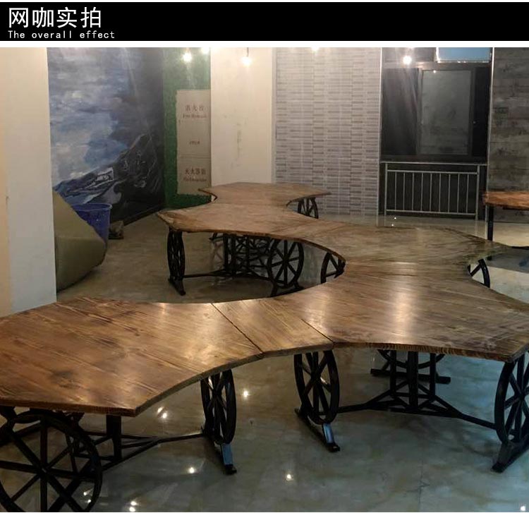 夢達(dá)圓形網(wǎng)吧桌實(shí)景圖