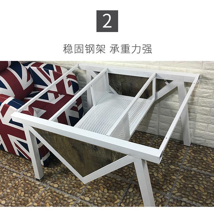 夢達(dá)網(wǎng)吧雙人桌椅，穩(wěn)固鋼制桌架特寫