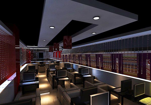 網(wǎng)吧桌椅3d模型