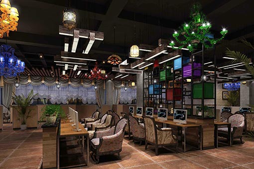 網(wǎng)吧桌椅裝修效果圖