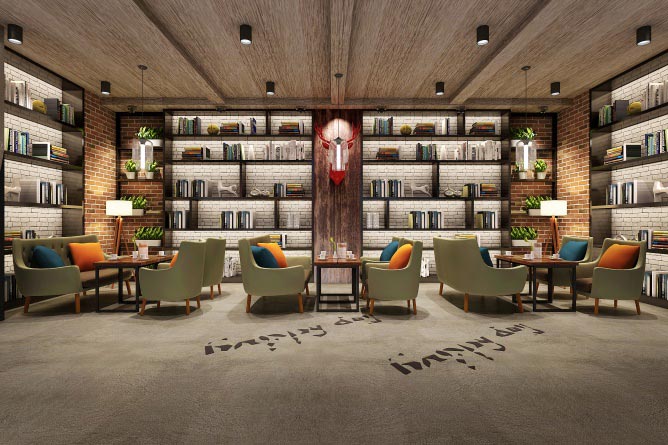 鄭州西街網(wǎng)咖桌椅裝修效果圖
