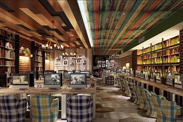 網(wǎng)吧家具布局效果圖