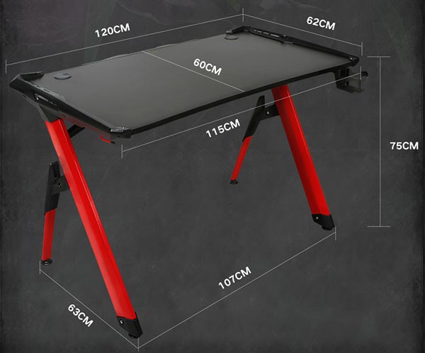 網(wǎng)吧電競桌尺寸示意圖